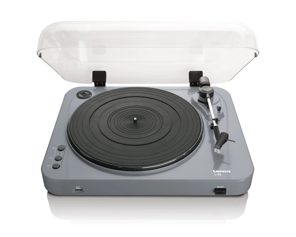 Lenco Plattenspieler L-85grey grau, USB aufnahmefähig