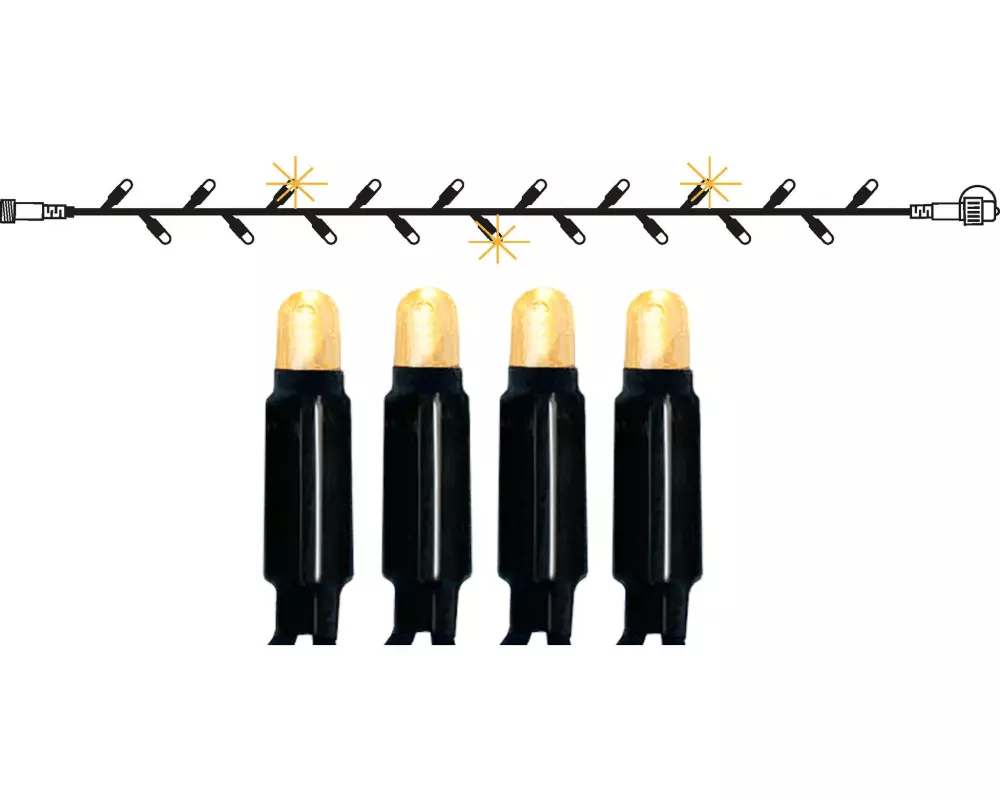 Star Trading Lichterkette Extra System 24 Flashing, 500 cm Schwarz
