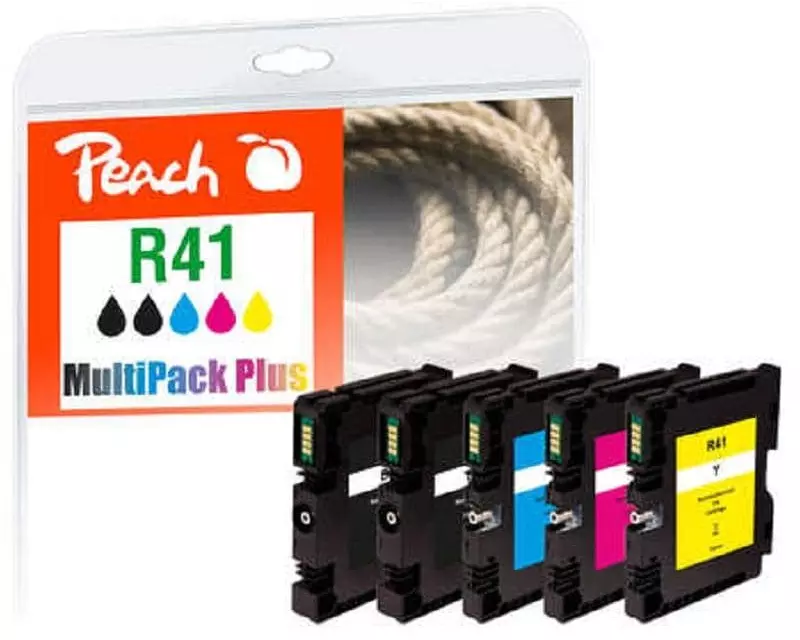 Peach Tinte Ricoh GC41 2x BK, 1x C, M, Y