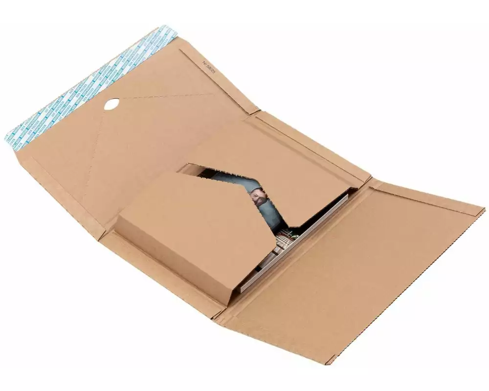 Brieger Versandkarton Varifix Braun 29 cm x 8 cm x 38 cm, 1 Stück