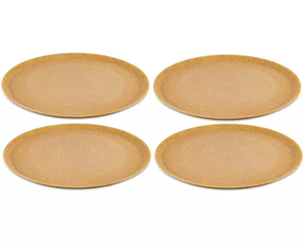 Koziol Speiseteller Connect 25.5 cm, 4 Stück, Beige/Hellbraun