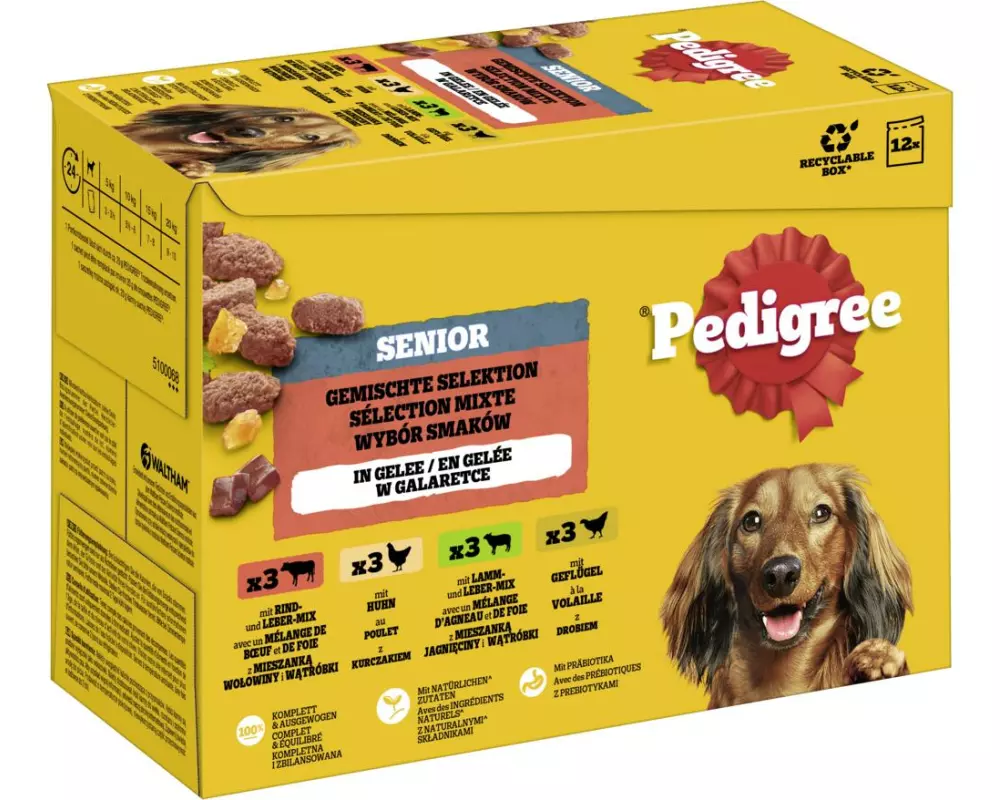 Pedigree Nassfutter Senior in Gelee, 12 x 100 g