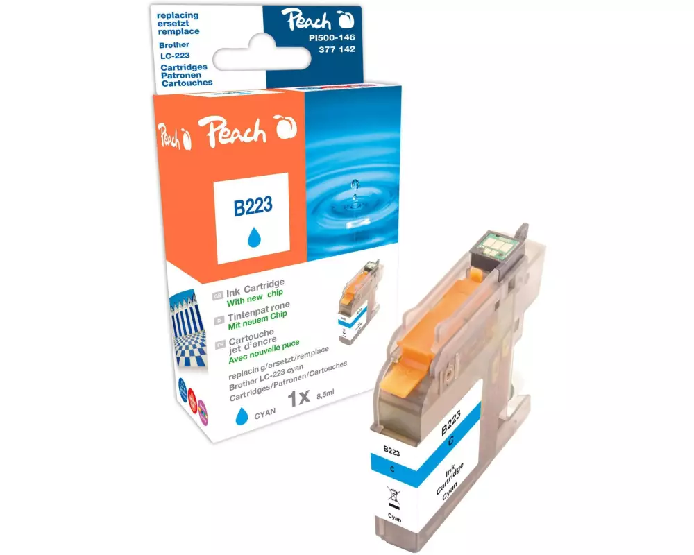 Peach Tinte Brother LC-223c Cyan