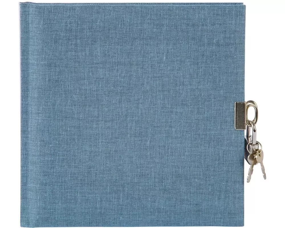Goldbuch SUMMERTIME Leineneinband 96 Seiten 16.5 x 16.5 cm Blau Grau mit Schloss
