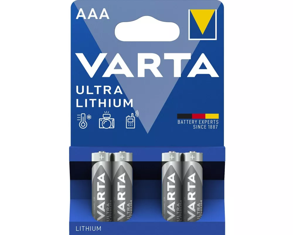Varta Batterie Ultra Lithium AAA , 4 Stück