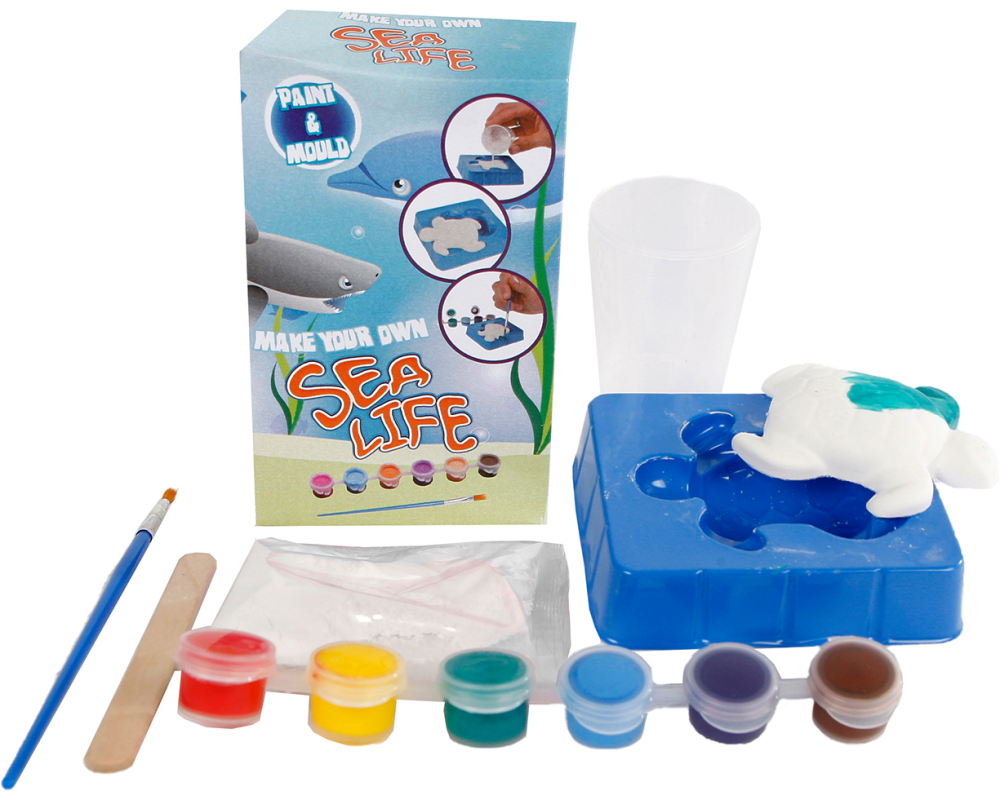 ROOST Gips-und Malset Sealife 590186 inkl. Zubehör