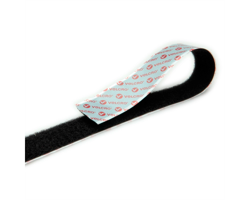 VELCRO Flauschband L: 25m / B: 25mm, schwarz