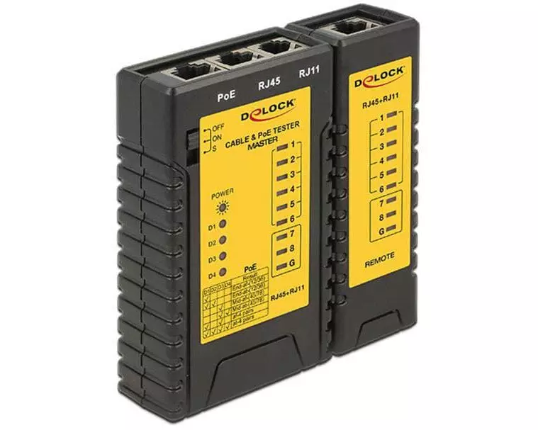 Delock LAN-Tester Master PoE/RJ11/RJ45