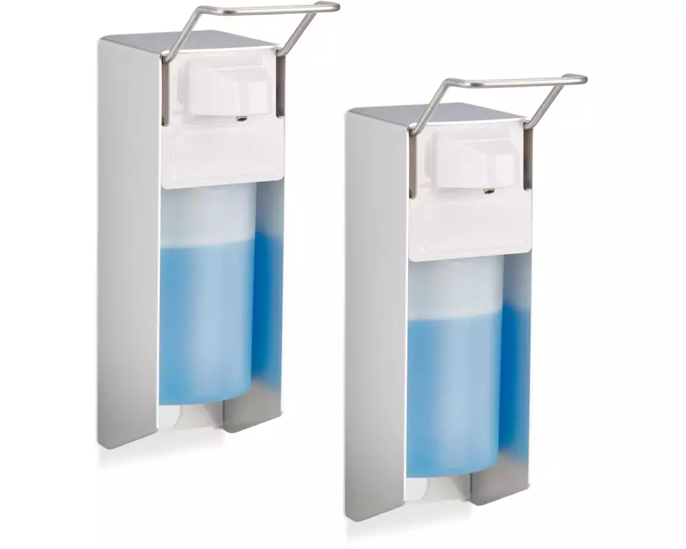 relaxdays Eurospender 2er Set Aluminium Edelstahl 500 ml