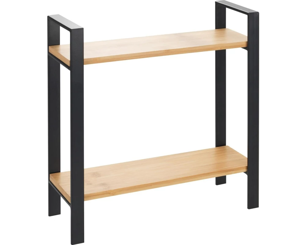 Wenko Küchenregal Lou 32 x 33 cm, Braun/Schwarz