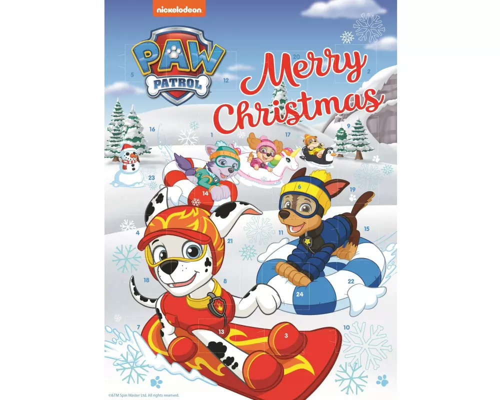 Windel Candy Adventskalender Paw Patrol mit Vollmilchschokolade