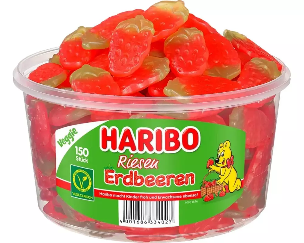 Haribo Gummibonbons Riesen Erdbeeren 1350 g