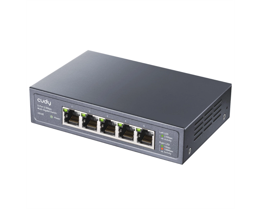 CUDY HS105 5-Port 2.5G Metal Switch