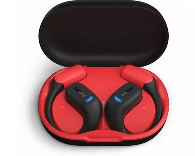 Philips True Wireless Open-Ear TAA6709BK Rot; Schwarz