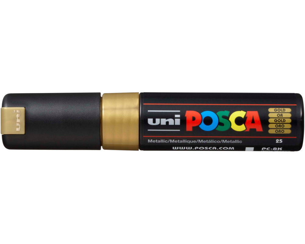 UNI-BALL Posca Marker 8mm PC-8K GOLD MET gold, Keilspitze