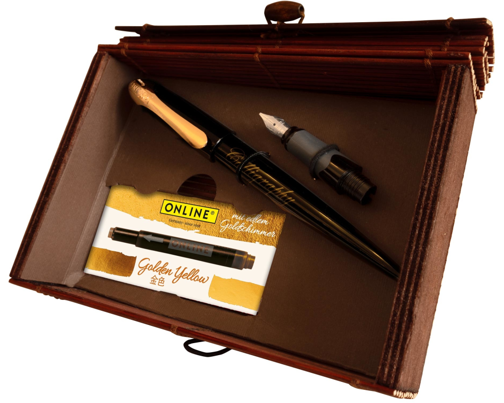 ONLINE Füllhalterset Air Rose 10058 black Bamboo Box