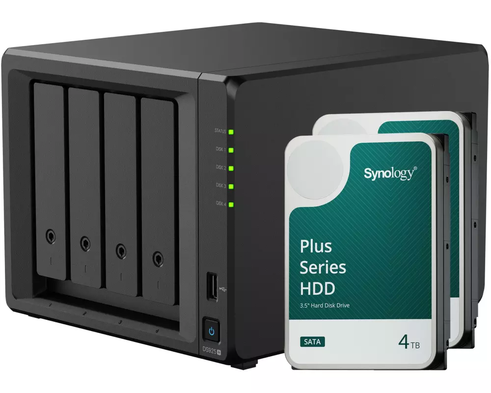 Synology NAS Diskstation DS925+ 4-bay Synology Plus HDD 8 TB