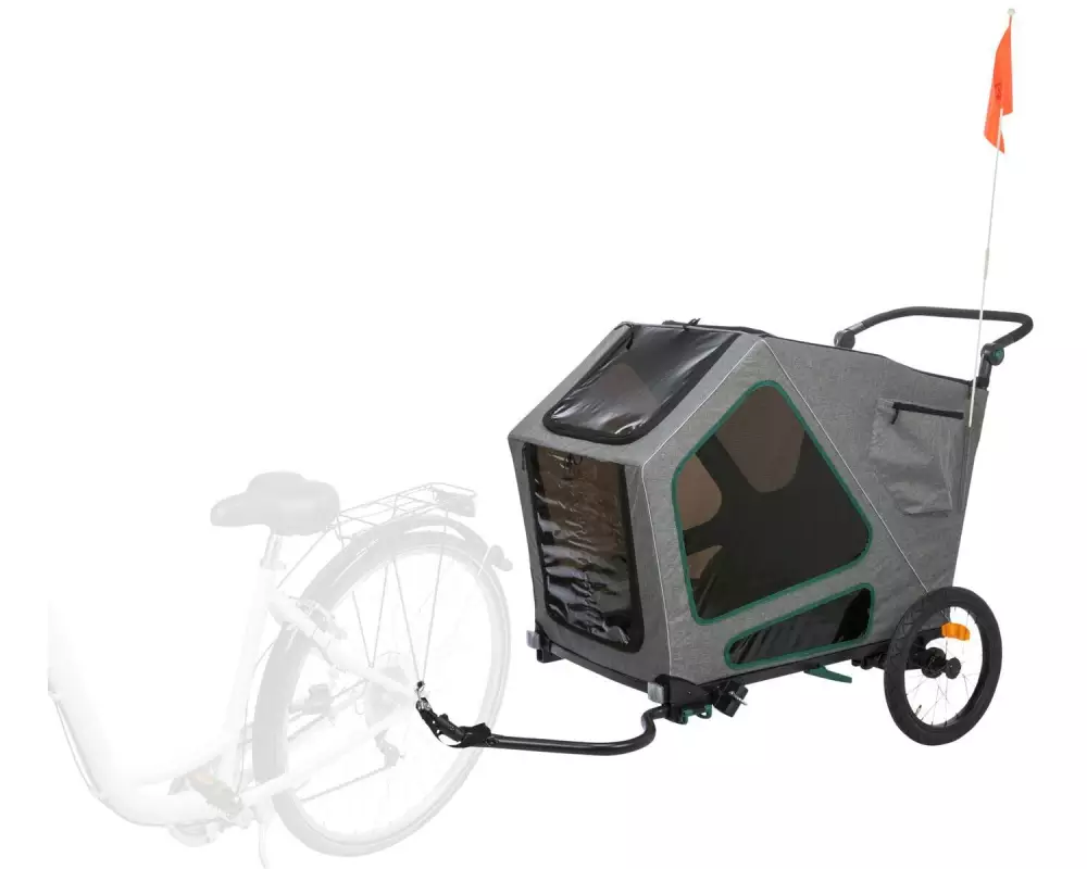 Trixie Fahrrad-Anhänger L, 80 cm x 103 cm x 98 cm / 147 cm