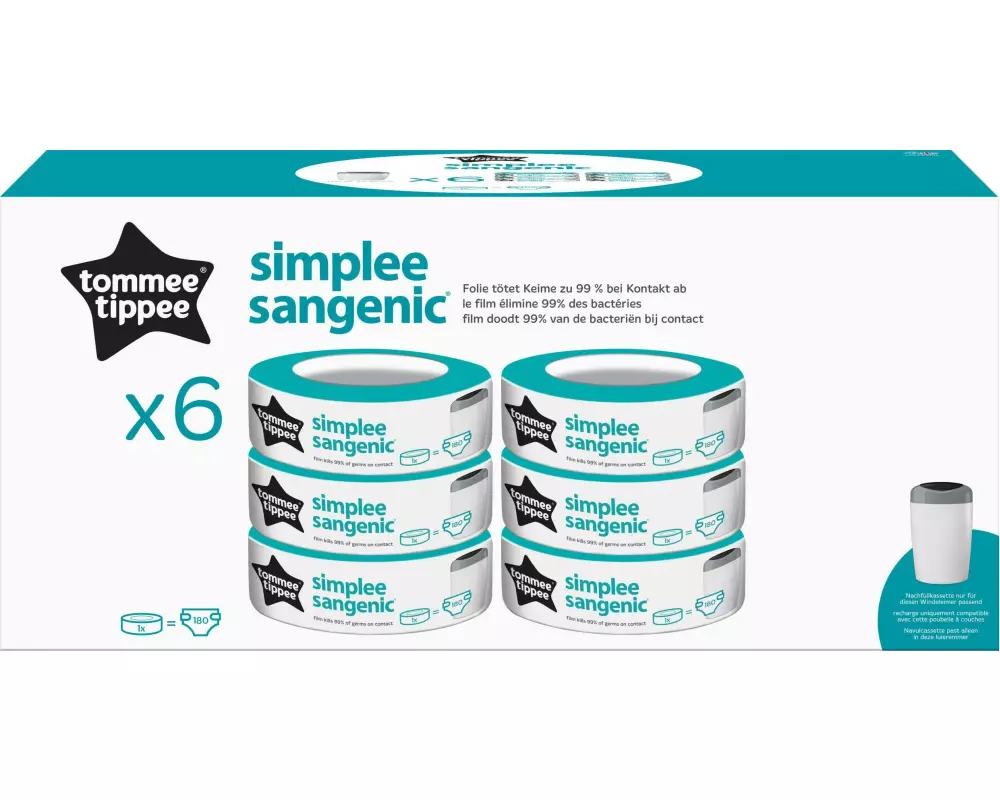 Sangenic Nachfüllkassette Simplee 6 Stück
