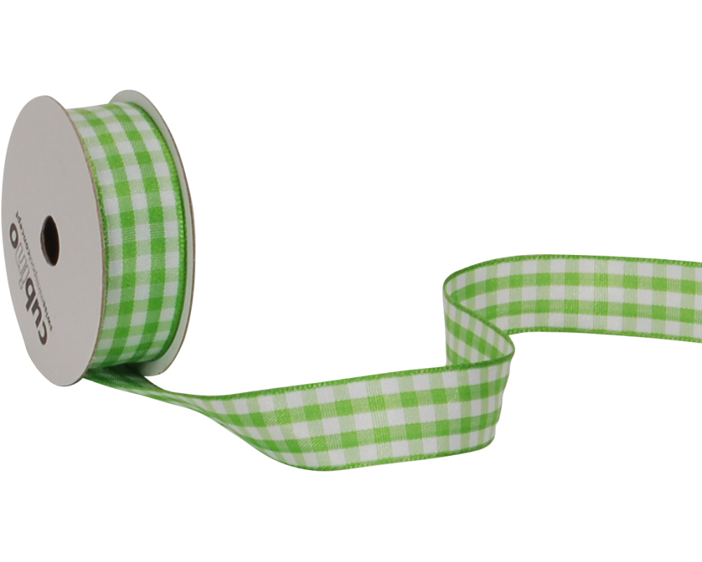 SPYK Band Cubino Vichy 1746.1554 15mmx3m grün-weiss