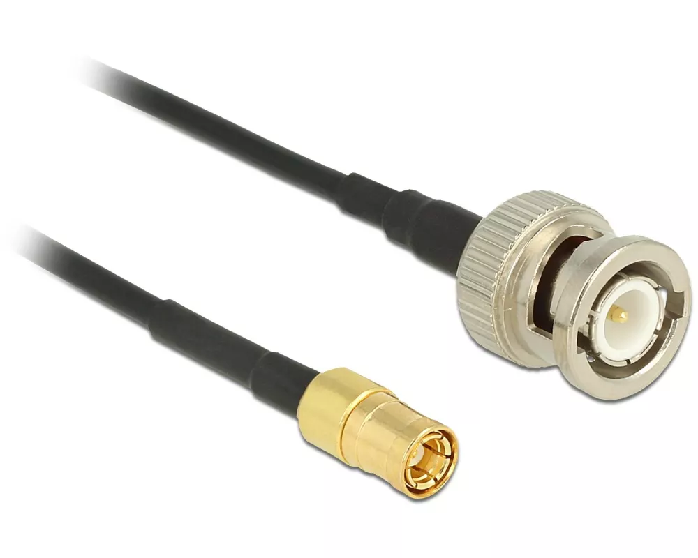Delock Antennenkabel RG-174 BNC zu SMB, 2 m