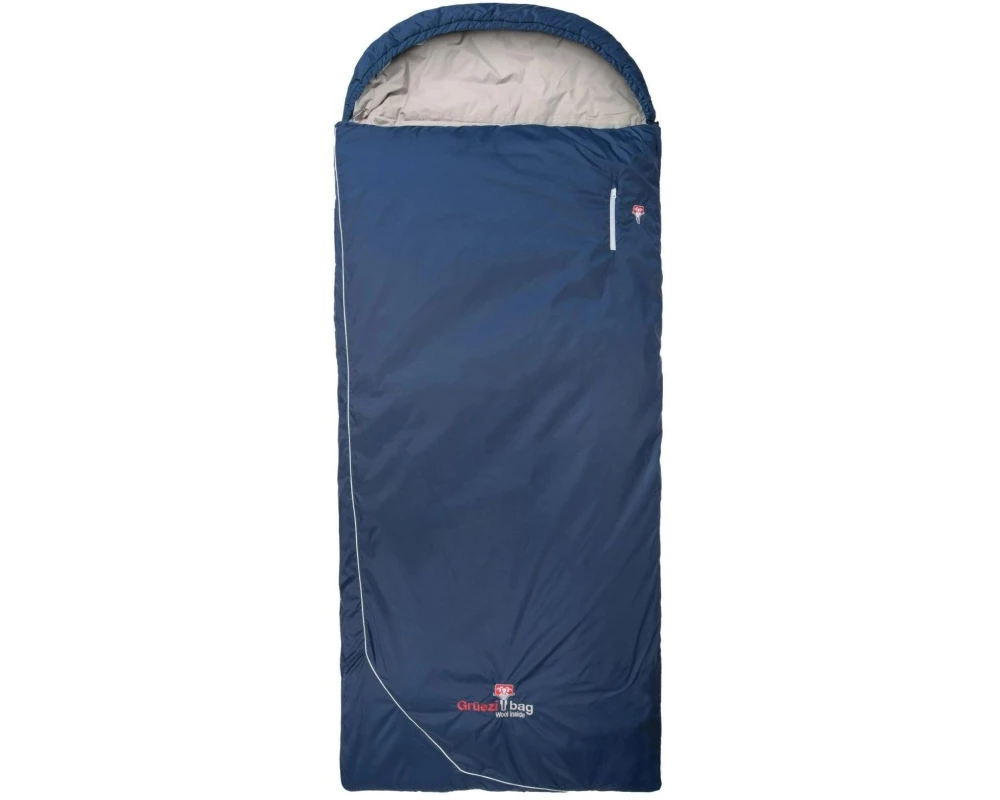 Grüezi Bag Schlafsack Wolle Camp Comf XXL 4 °C R 190 cm, Blau