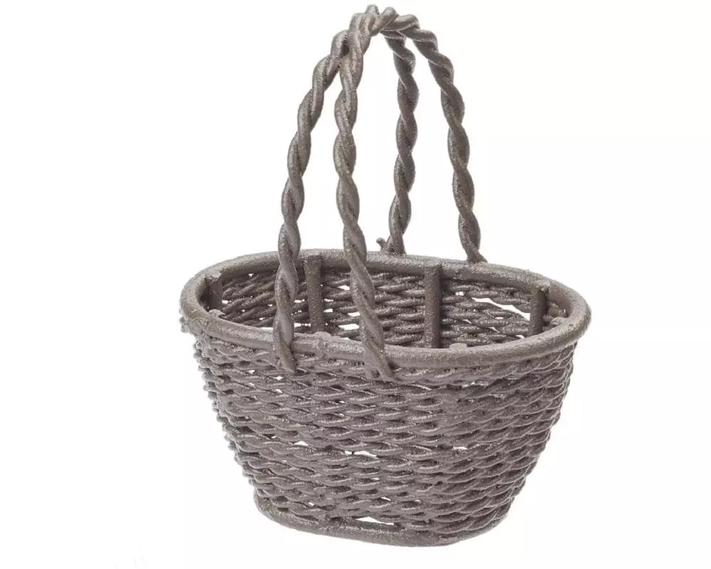 HobbyFun Mini-Utensilien Körbchen oval 4 cm, Braun