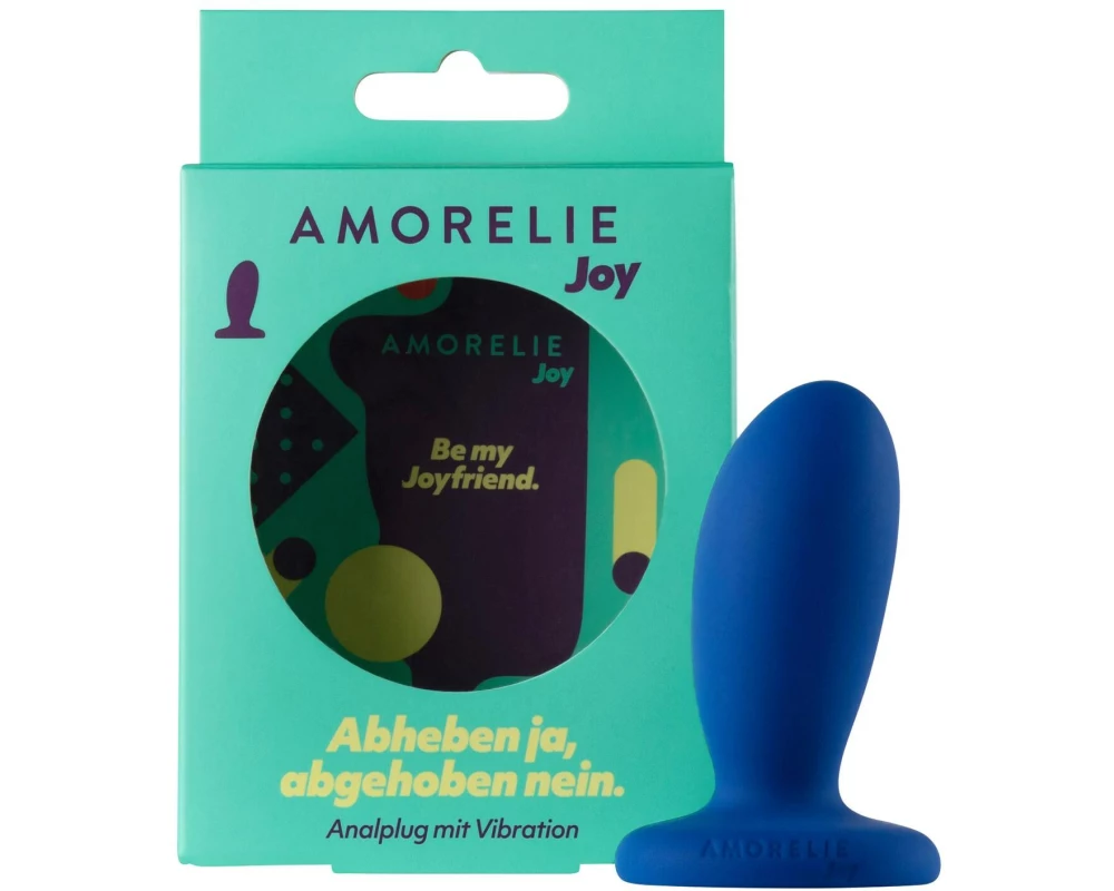 Amorelie Analplug mit Vibration «Fly» Blau
