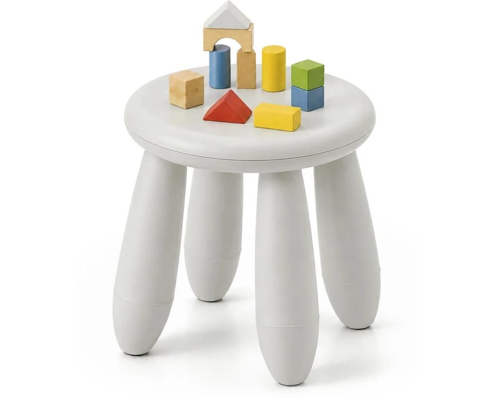 relaxdays Kindersitzhocker Weiss