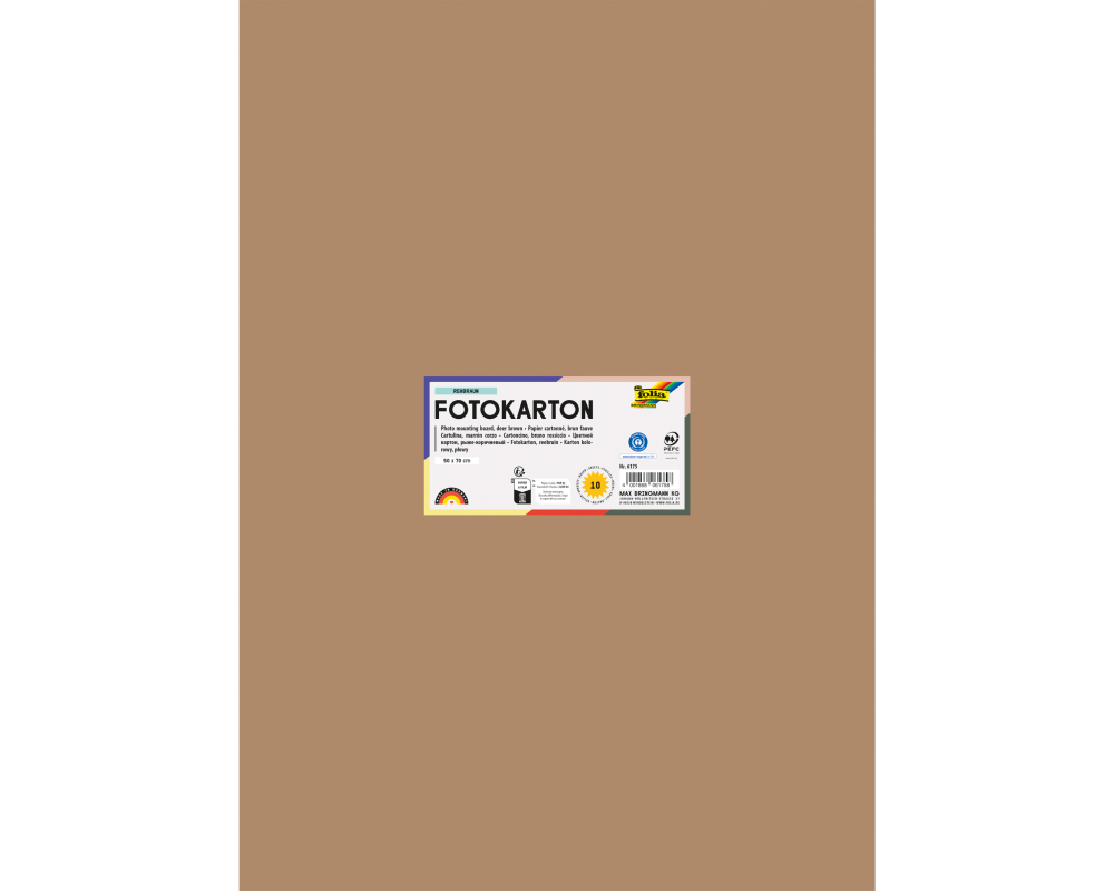 FOLIA Fotokarton 50x70cm 6175 300g, rehbraun