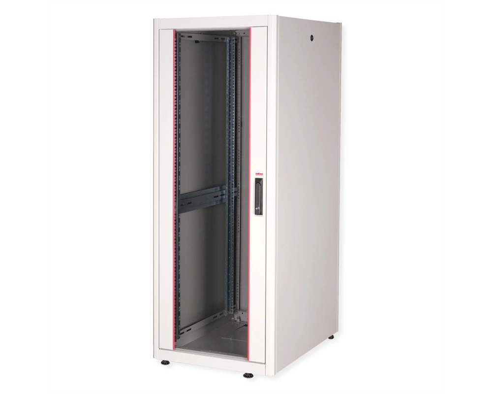 ROLINE 19-Zoll Netzwerkschrank Basic 32 HE, 600x800 BxT Glastür grau