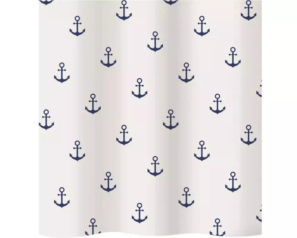 diaqua Duschvorhang Anchor 180 x 180 cm, Blau/Weiss