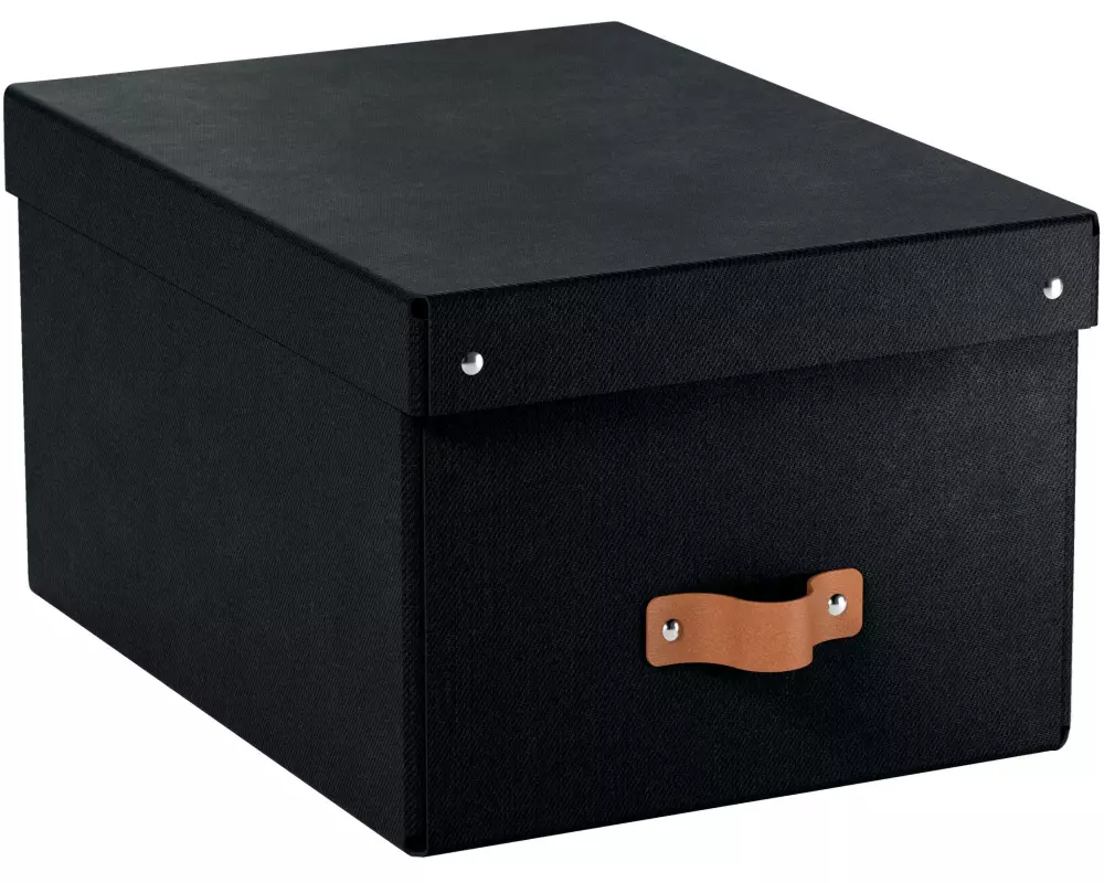 Leitz Arrchivbox Puro mittel mit Klappdeckel, 2 Stück, Schwarz