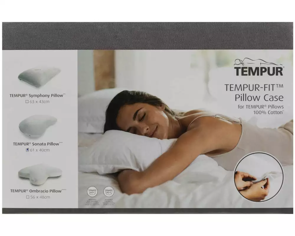 Tempur Kopfkissenbezug Comfort Cloud / Traditional Dunkelgrau