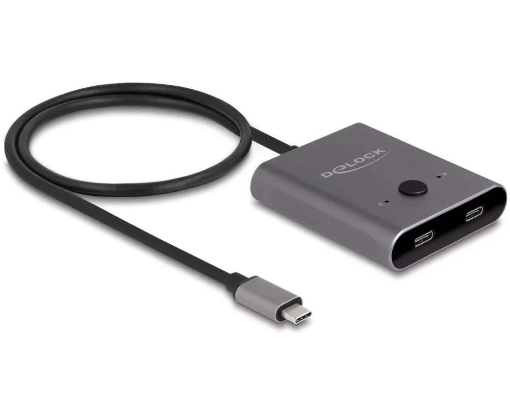 Delock Umschalter USB Type-C 2 auf 1, Bidirektional, 8K