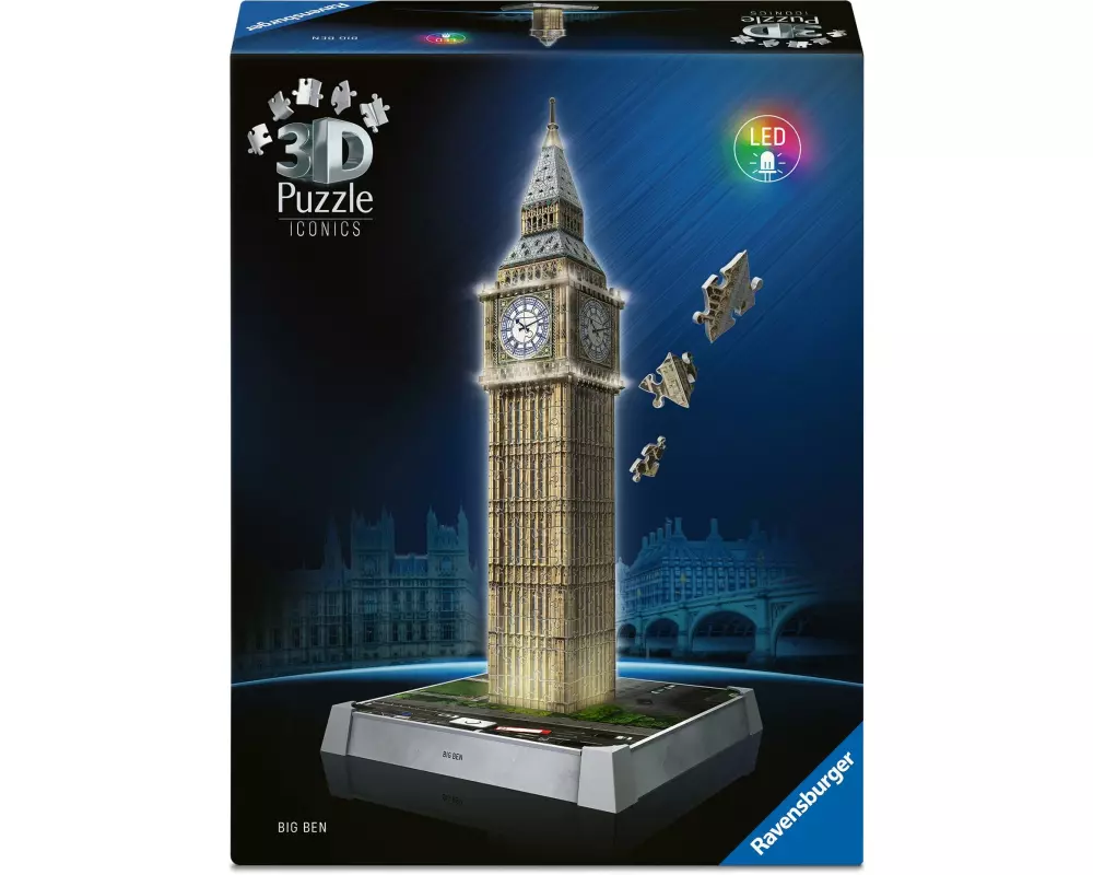 Ravensburger 3D Puzzle Iconics Big Ben with Light