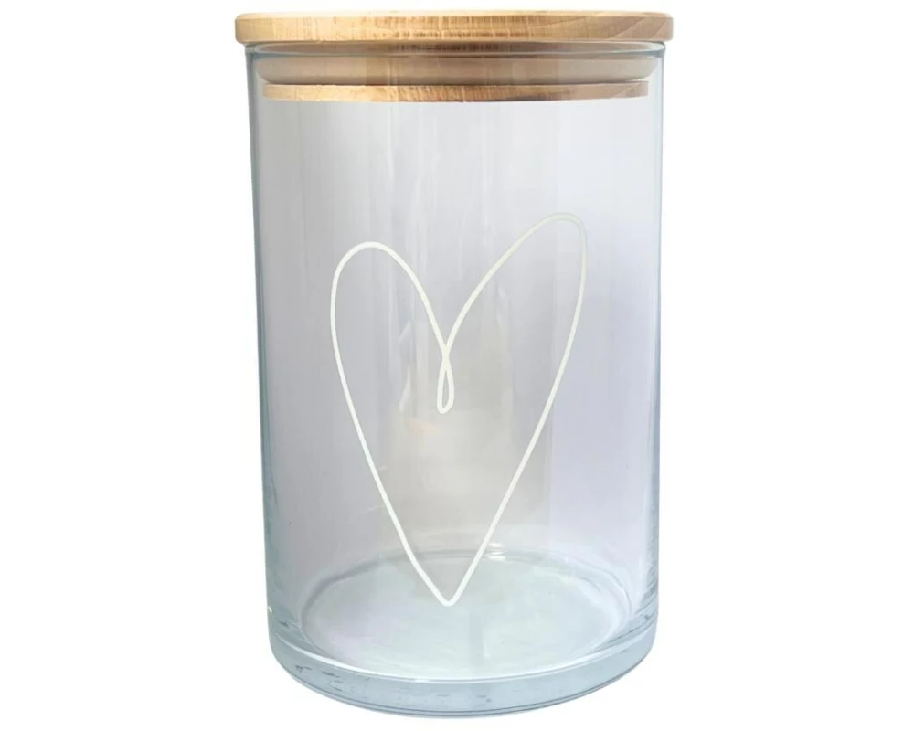 Wunderle Glasdose Herz 0.88 l,