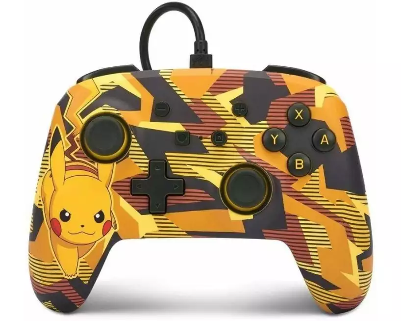Power A Enhanced Wired Controller Camo Storm Pikachu