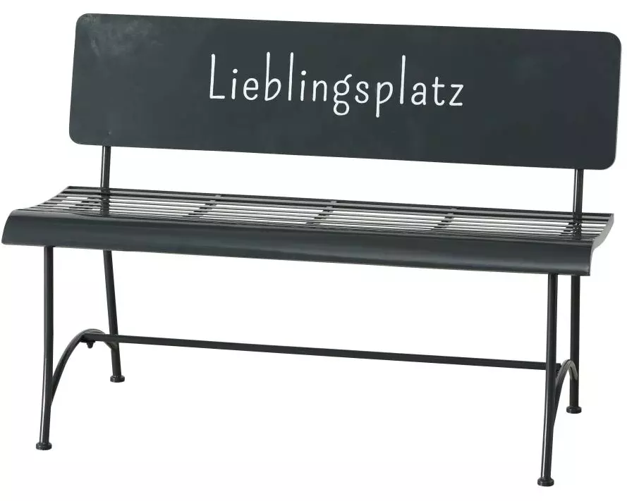 Boltze Gartenbank Lieblingsplatz aus Eisen, Grau