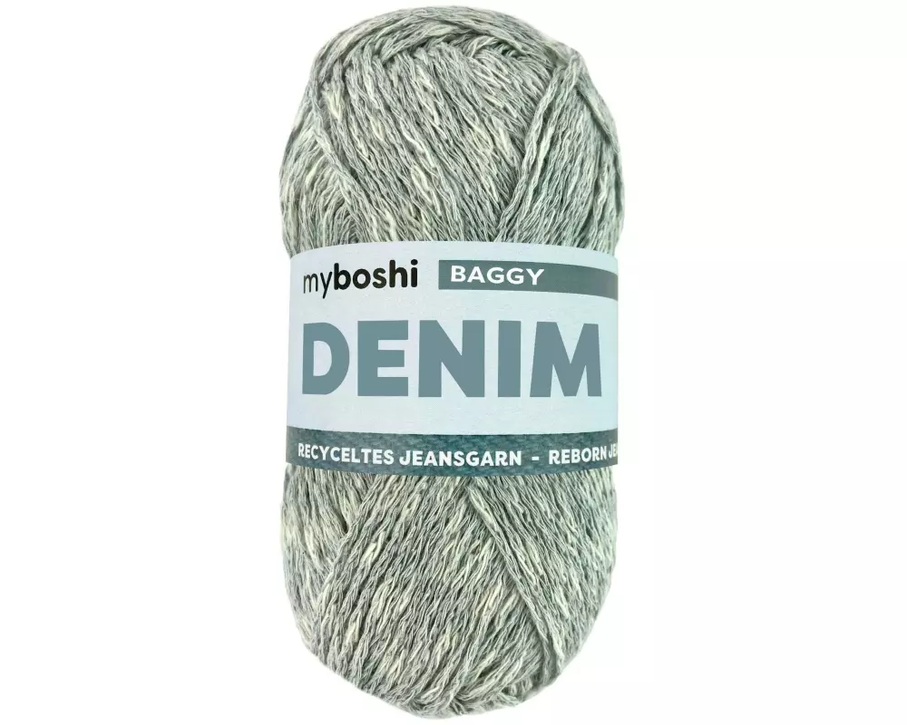myBoshi Wolle Denim Baggy Hellblau gesprenkelt, 50 g, 135 m