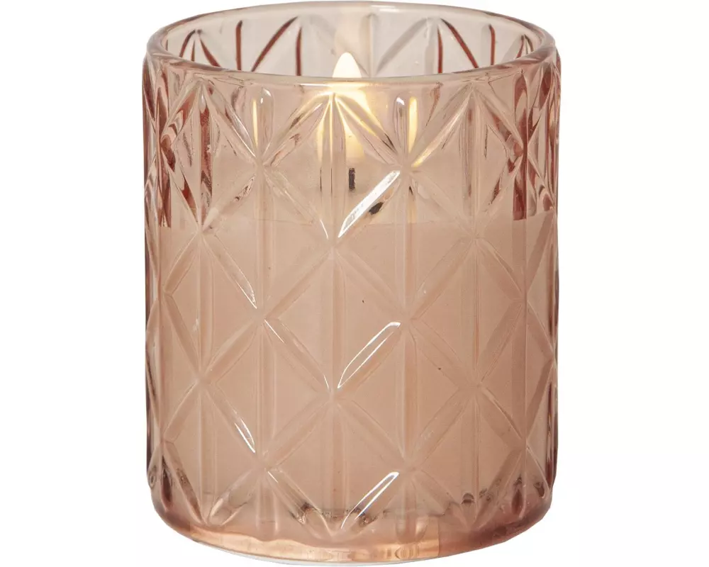 Star Trading LED-Kerze Flamme Romb, 10 cm, Pink