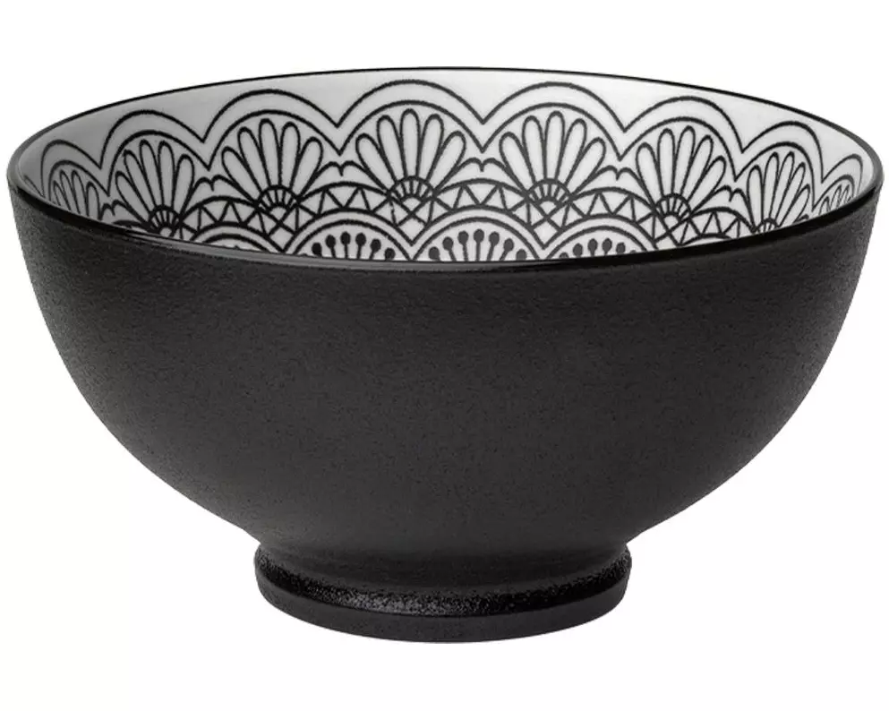 Lunasol Schale Basic Levante Ø 15.2 cm, 6 Stück, Schwarz/Weiss