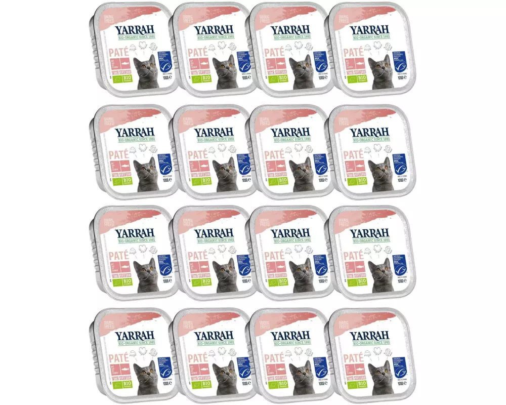 Yarrah Bio-Nassfutter Bio Paté Lachs 16x 100 g