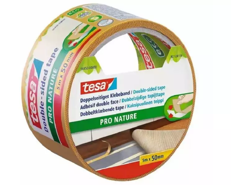 tesa Doppelseitiges Klebeband Pro Nature 50 mm x 5 m