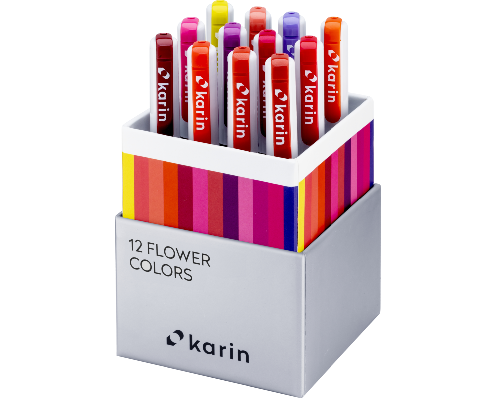 KARIN Real Brush Pen Pro 0.4mm 31C4 Flower colours 12 Stück