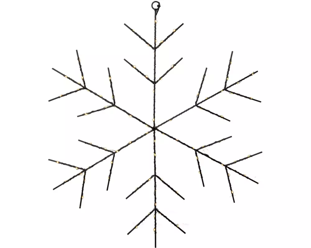 Star Trading LED-Stern Niva, Indoor, Warmweiss, Schwarz