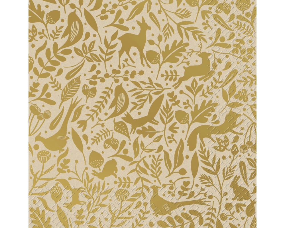 STEWO Serviette Ember 33x33cm 2572553280 gold 20 Stück