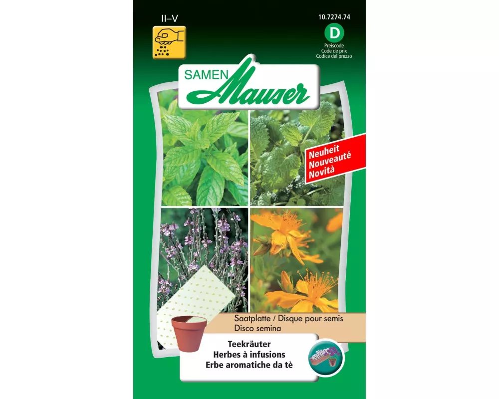 Samen Mauser Saatplatte Urban Gardening Teekräuter