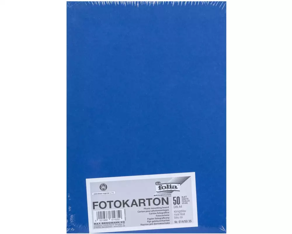 Folia Fotokarton A4 A4, 300 g/m², 50 Blatt, Königsblau