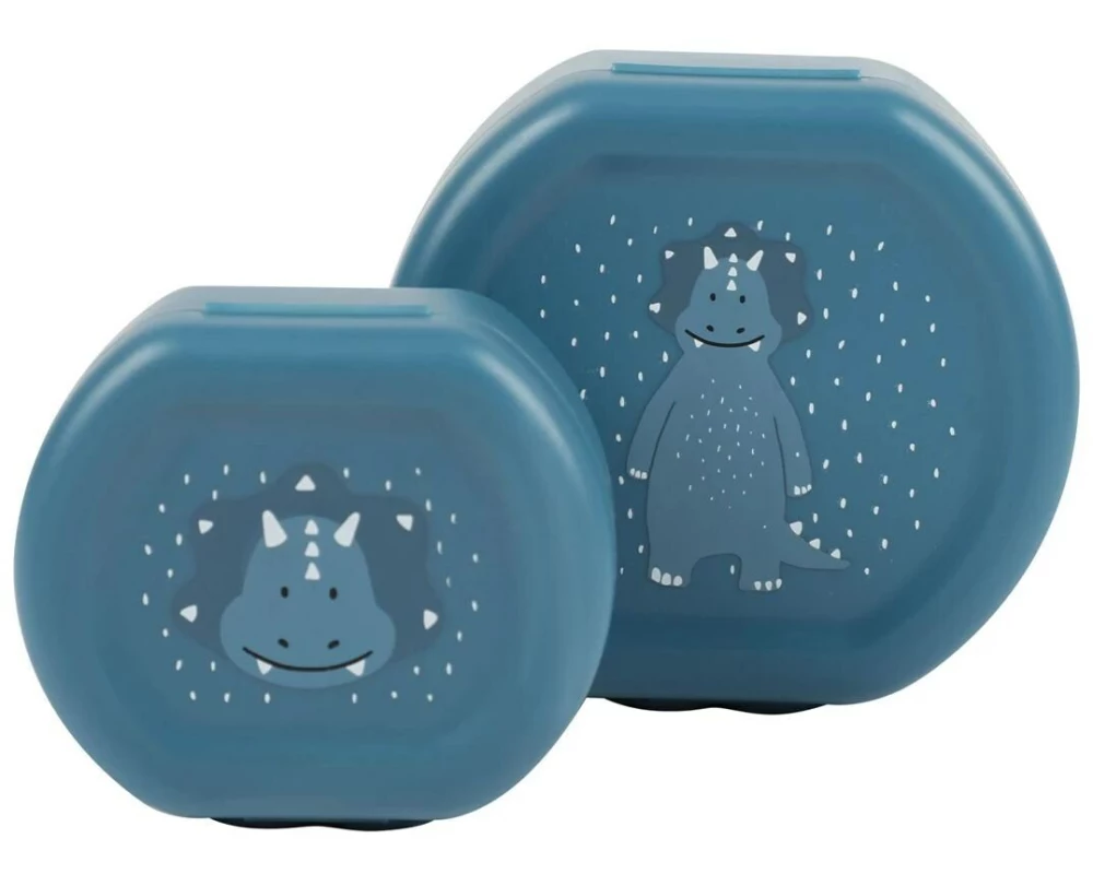Trixie Lunchbox Triceratops 2er Set, Dunkelblau